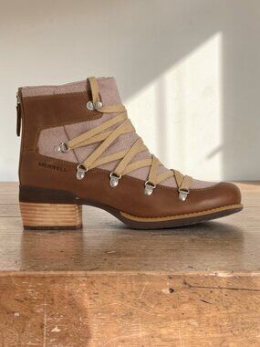 (New) Merrell – Shiloh II Warm Leather Boots (Camel) – Women's 10.5
